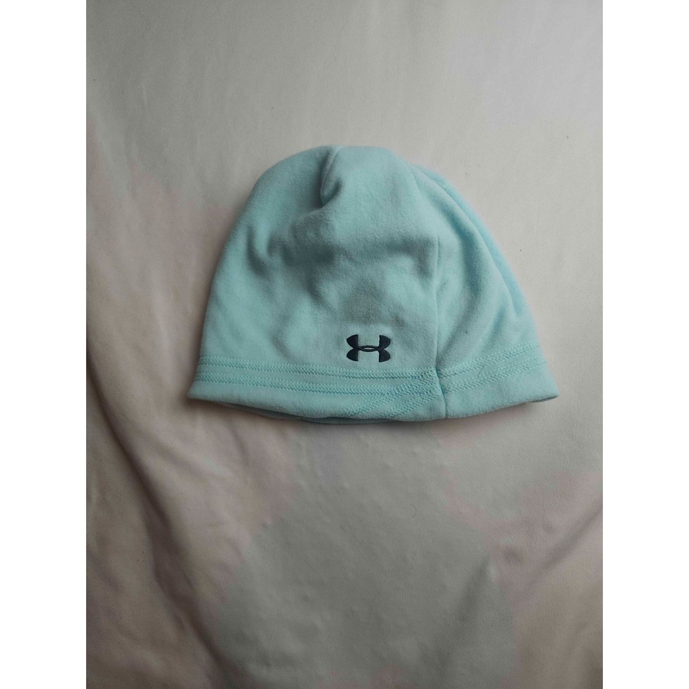 Under Armour Beanie Womens One Size Blue Fleece Sporty Winter Outdoor Athleisure
